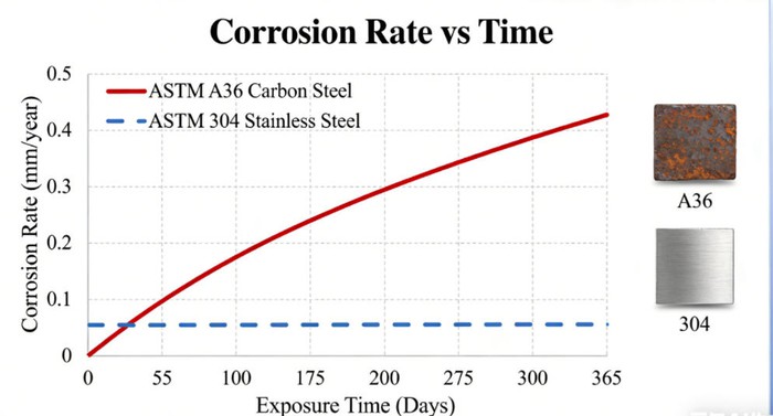 ASTM A36 Carbon Steel vs. ASTM 304 Stainless Steel: ASTM A36 Carbon Steel vs. ASTM 304 Stainless Steel: